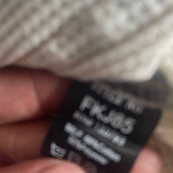 POL Ivory Multi Pinstripe Oversized Distressed Patchwork Jacket small NWT - Picture 7 of 7